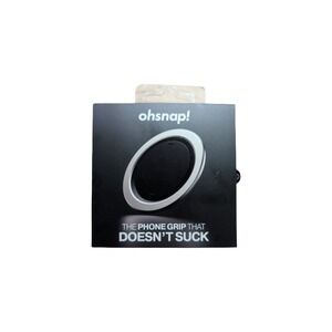 Gg1-O OhSnap Magnetic Ultra Thin Grip & Stand w Magsafe Charge-thru Silver Fox